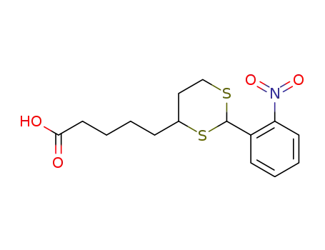 5-(2-(2-nitrophenyl)-1,3-dithian-4-yl)pentanoic acid