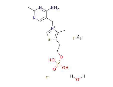 3-(4-amino-2-methyl-pyrimidin-5-ylmethyl)-4-methyl-5-(2-phosphonooxy-ethyl)-thiazolium; fluoride-dihydro fluoride