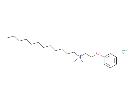 Molecular Structure of 10561-60-1 (1-Dodecanaminium, N,N-dimethyl-N-(2-phenoxyethyl)-, chloride)
