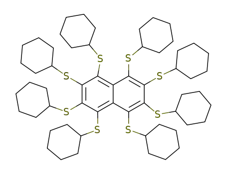 Molecular Structure of 133494-14-1 (Naphthalene, octakis(cyclohexylthio)-)