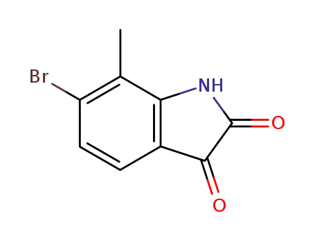 Molecular Structure of 129833-54-1 (1H-Indole-2,3-dione, 6-bromo-7-methyl-)
