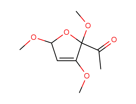 Molecular Structure of 67171-02-2 (Ethanone, 1-(2,5-dihydro-2,3,5-trimethoxy-2-furanyl)-)