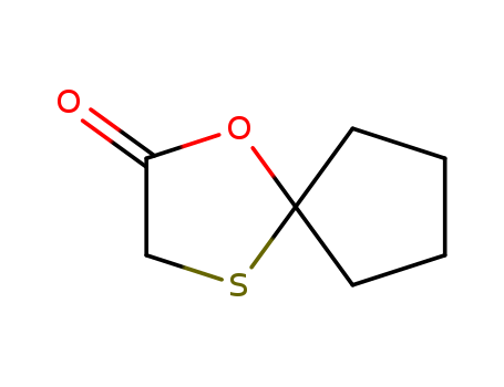 Molecular Structure of 1564-41-6 (1-Oxa-4-thiaspiro[4.4]nonan-2-one)