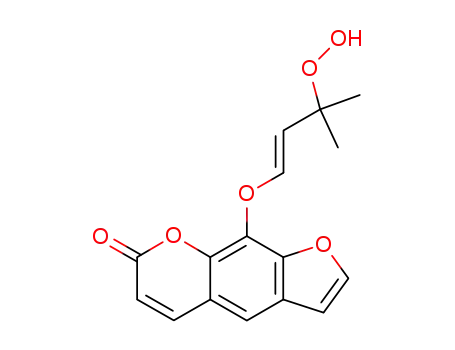Molecular Structure of 135366-52-8 (7H-Furo[3,2-g][1]benzopyran-7-one,9-[(3-hydroperoxy-3-methyl-1-butenyl)oxy]-, (E)- (9CI))
