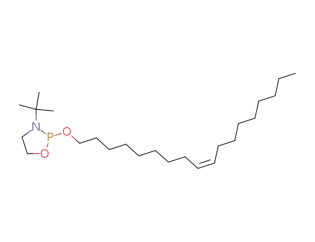 Molecular Structure of 139715-63-2 (1,3,2-Oxazaphospholidine, 3-(1,1-dimethylethyl)-2-(9-octadecenyloxy)-,
(Z)-)