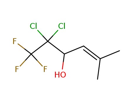 Molecular Structure of 103654-93-9 (4-Hexen-3-ol, 2,2-dichloro-1,1,1-trifluoro-5-methyl-)