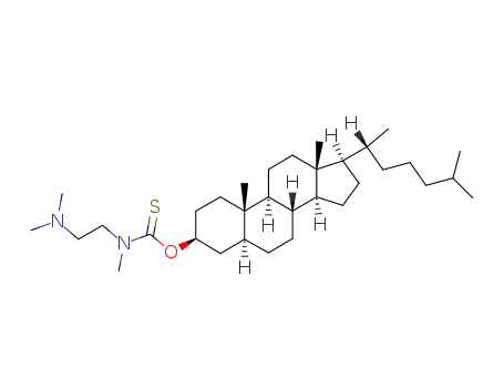 N-methyl-N-<2-(NN-dimethylamino)ethyl>aminothiocarbonyloxy-5α-cholestane