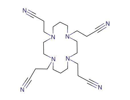 Molecular Structure of 76261-54-6 (1,4,8,11-Tetraazacyclotetradecane-1,4,8,11-tetrapropanenitrile)