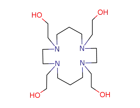 Molecular Structure of 89066-00-2 (1,4,8,11-Tetraazacyclotetradecane-1,4,8,11-tetraethanol)