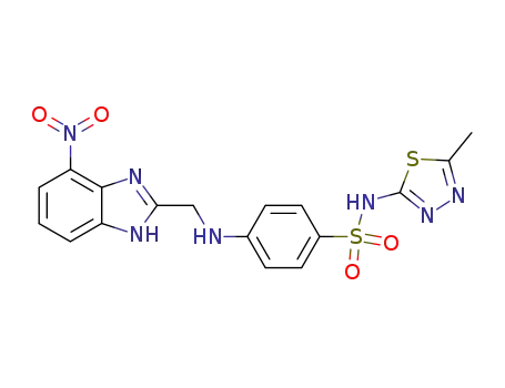 N-(5-Methyl-[1,3,4]thiadiazol-2-yl)-4-[(4-nitro-1H-benzoimidazol-2-ylmethyl)-amino]-benzenesulfonamide