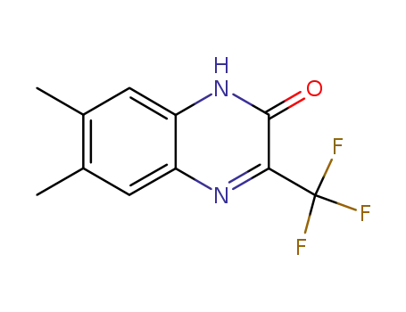 Molecular Structure of 143309-78-8 (2(1H)-Quinoxalinone, 6,7-dimethyl-3-(trifluoromethyl)-)