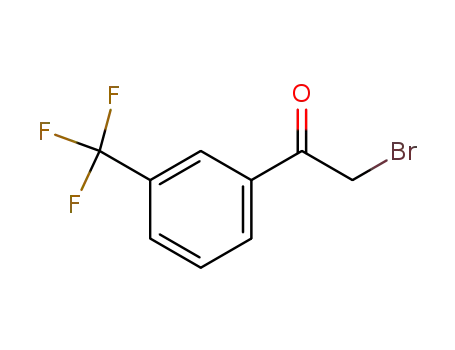 Molecular Structure of 2003-10-3 (3-(TRIFLUOROMETHYL)PHENACYL BROMIDE)