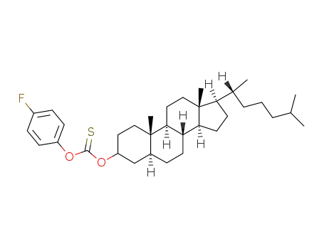 Thiocarbonic acid O-[(5S,8R,9S,10S,13R,14S,17R)-17-((R)-1,5-dimethyl-hexyl)-10,13-dimethyl-hexadecahydro-cyclopenta[a]phenanthren-3-yl] ester O-(4-fluoro-phenyl) ester