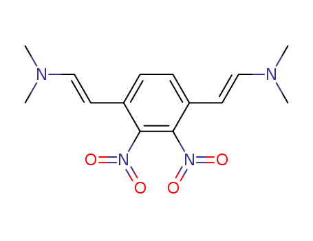 Molecular Structure of 113397-69-6 (Ethenamine, 2,2'-(2,3-dinitro-1,4-phenylene)bis[N,N-dimethyl-, (E,E)-)