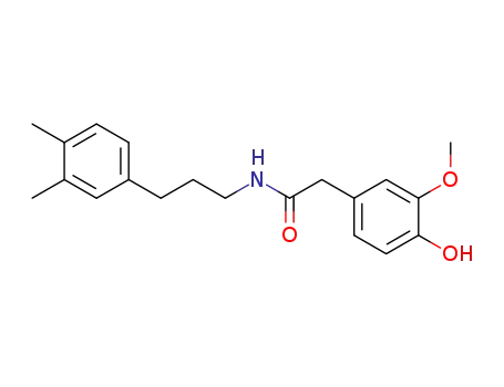 Molecular Structure of 142333-36-6 (Benzeneacetamide,N-[3-(3,4-dimethylphenyl)propyl]-4-hydroxy-3-methoxy-)