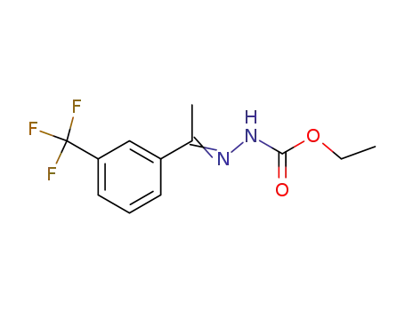 Molecular Structure of 170650-69-8 (Hydrazinecarboxylic acid, [1-[3-(trifluoromethyl)phenyl]ethylidene]-, ethyl
ester)
