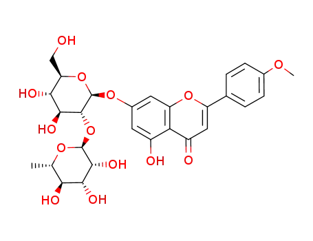 5-hydroxy-4'-methoxy-7-[(2-O-α-L-rhamnopyranosyl-β-D-glucopyranosyl)oxy]flavone