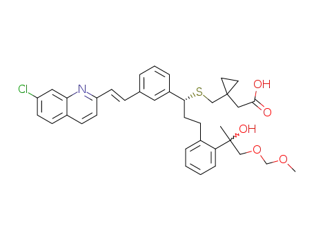 Molecular Structure of 184764-27-0 (2-Methoxymethyl Montelukast 1,2-Diol
(Mixture of Diastereomers))
