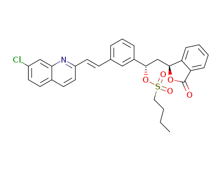 Butane-1-sulfonic acid (S)-1-{3-[(E)-2-(7-chloro-quinolin-2-yl)-vinyl]-phenyl}-2-((S)-3-oxo-1,3-dihydro-isobenzofuran-1-yl)-ethyl ester