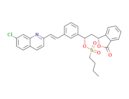 Butane-1-sulfonic acid (S)-1-{3-[(E)-2-(7-chloro-quinolin-2-yl)-vinyl]-phenyl}-2-((R)-3-oxo-1,3-dihydro-isobenzofuran-1-yl)-ethyl ester