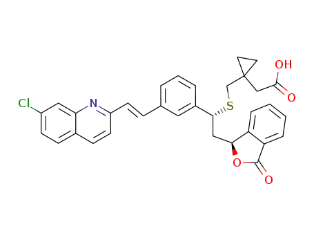 {1-[(R)-1-{3-[(E)-2-(7-Chloro-quinolin-2-yl)-vinyl]-phenyl}-2-((S)-3-oxo-1,3-dihydro-isobenzofuran-1-yl)-ethylsulfanylmethyl]-cyclopropyl}-acetic acid