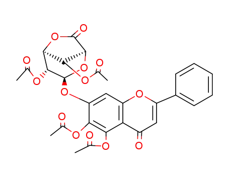 O2,O4-diacetyl-O1-(5,6-diacetoxy-4-oxo-2-phenyl-4H-chromen-7-yl)-β-D-glucopyranuronic acid-lactone