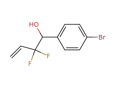 Molecular Structure of 189949-30-2 (Benzenemethanol, 4-bromo-a-(1,1-difluoro-2-propenyl)-)