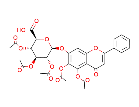 O2,O3,O4-triacetyl-O1-(5,6-diacetoxy-4-oxo-2-phenyl-4H-chromen-7-yl)-β-D-glucopyranuronic acid