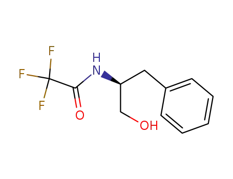 Molecular Structure of 64889-55-0 (Acetamide, 2,2,2-trifluoro-N-[1-(hydroxymethyl)-2-phenylethyl]-, (S)-)