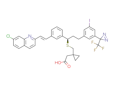 (1-{(R)-1-{3-[(E)-2-(7-Chloro-quinolin-2-yl)-vinyl]-phenyl}-3-[3-iodo-5-(3-trifluoromethyl-3H-diazirin-3-yl)-phenyl]-propylsulfanylmethyl}-cyclopropyl)-acetic acid
