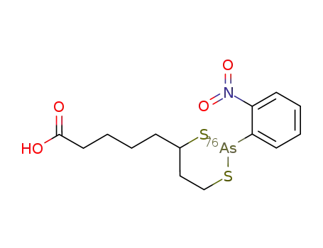 5-[2-(2-nitrophenyl)-1,3,2-dithi-[76As]-arsinan-4-yl]pentanoic acid