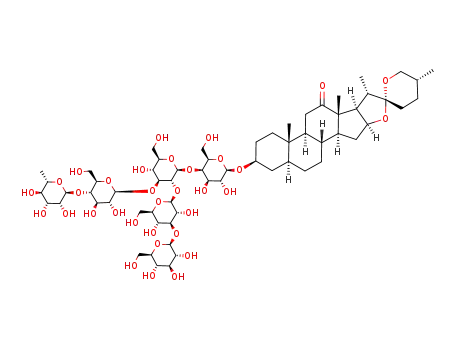 (25R)-3β-[(O-β-D-glucopyranosyl-(1->3)-O-β-D-glucopyranosyl-(1->2)-O-[O-α-L-rhamnopyranosyl-(1->4)-β-D-glucopyranosyl-(1->3)]-O-β-D-glucopyranosyl-(1->4)-β-D-galactopyranosyl)oxy]-5α-spirostan-12-one