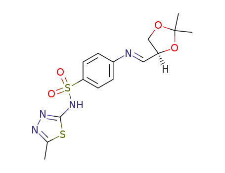 4-({[(4S)-2,2-dimethyl-1,3-dioxolan-4-yl]methylene}amino)-N-(5-methyl-1,3,4-thiadiazol-2-yl)benzenesulfonamide