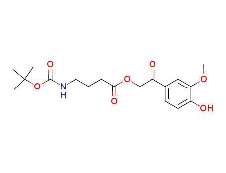 2-(4-hydroxy-3-methoxyphenyl)-2-oxoethyl-4-[(tert-butoxycarbonyl)amino]butanoate