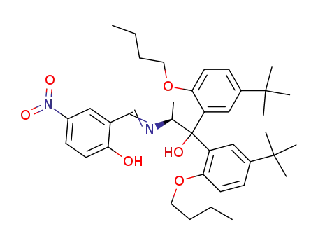 (S)-N-(5-nitro-salicylidene)-2-amino-1,1-di-(5-tert-butyl-2-butoxy-phenyl)-propan-1-ol