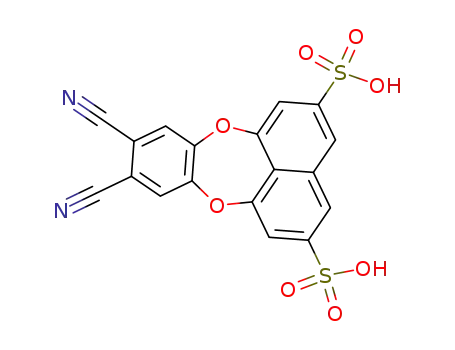 9,10-dicyanobenzo[b]naphtho[1,8-ef][1,4]dioxepin-2,5-disulfonic acid
