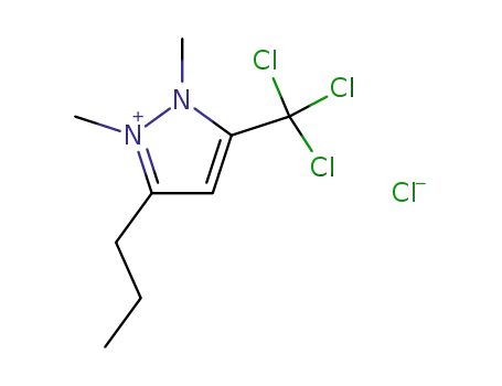 3-propyl-5-trichloromethyl-1,2-dimethyl-1H-pyrazolium chloride