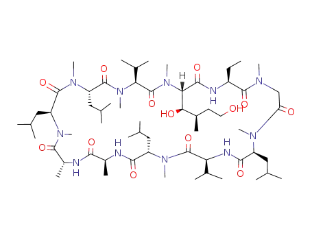 (3S,6S,9S,12R,15S,18S,21S,24S,30S,33S)-33-((1R,2R)-1,4-dihydroxy-2-methylbutyl)-30-ethyl-6,9,18,24-tetraisobutyl-3,21-diisopropyl-1,4,7,10,12,15,19,25,28-nonamethyl-1,4,7,10,13,16,19,22,25,28,31-undecaazacyclotritriacontan-2,5,8,11,14,17,20,23,26,29,32-undecaone