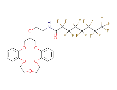N-[(2-sym-dibenzo-16-crown-5-oxy)ethyl] perfluorooctanoyl amide