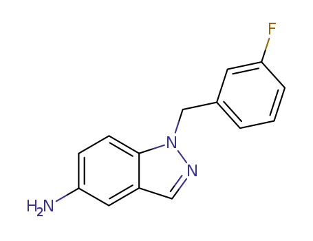 Molecular Structure of 202197-31-7 (5-Amino-1-(3-fluorobenzyl)indazole)