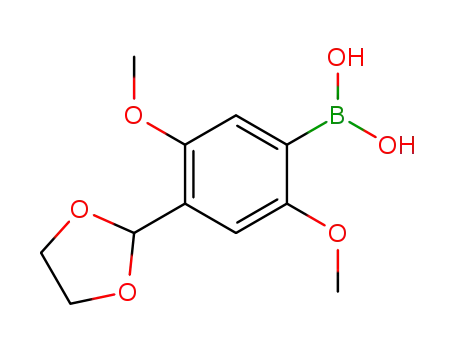 Molecular Structure of 681171-33-5 (Boronic acid, [4-(1,3-dioxolan-2-yl)-2,5-dimethoxyphenyl]-)