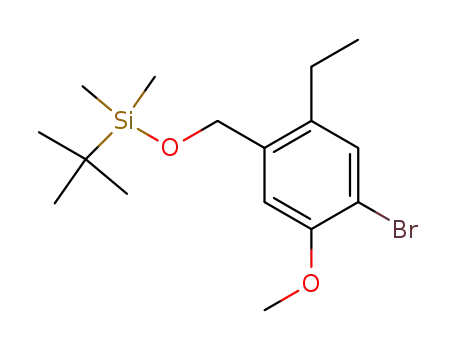 Molecular Structure of 511277-96-6 (Silane,
[(4-bromo-2-ethyl-5-methoxyphenyl)methoxy](1,1-dimethylethyl)dimethyl
-)