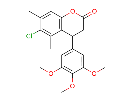6-chloro-5,7-dimethyl-4-(3,4,5-trimethoxyphenyl)-3,4-dihydrochromen-2-one