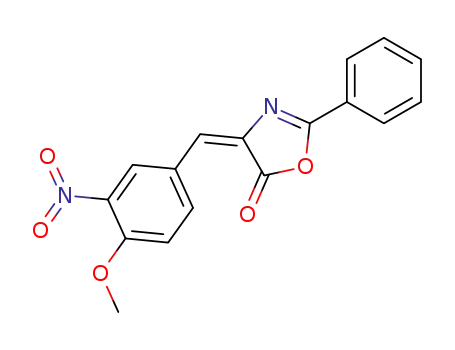 2-Phenyl-4-(3-nitro-4-methoxy-benzyliden)-4H-(1,3)-oxazol-5-on
