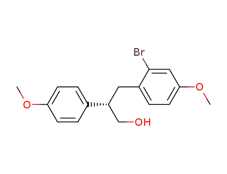 Molecular Structure of 917379-11-4 ((S)-2-Bromo-4-methoxy--(4-methoxyphenyl)benzenepropanol)
