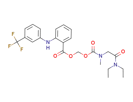 2-(3-trifluoromethyl-phenylamino)-benzoic acid (diethylcarbamoylmethyl-methyl-carbamoyloxy)-methyl ester