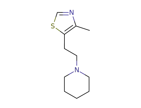 Molecular Structure of 36956-90-8 (Piperidine, 1-[2-(4-methyl-5-thiazolyl)ethyl]-)