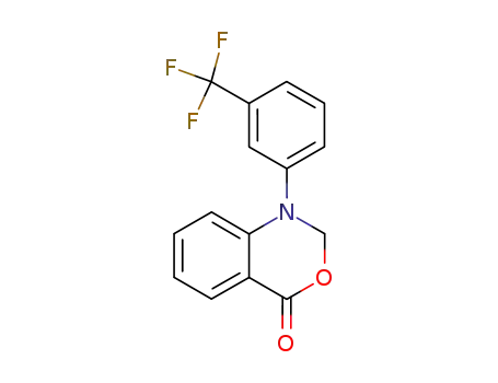 Molecular Structure of 32509-03-8 (4H-3,1-Benzoxazin-4-one, 1,2-dihydro-1-[3-(trifluoromethyl)phenyl]-)