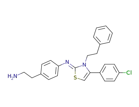 4-(2-aminoethyl)-N-[4-(4-chlorophenyl)-3-phenethyl-1,3-thiazol-2(3H)-ylidene]aniline