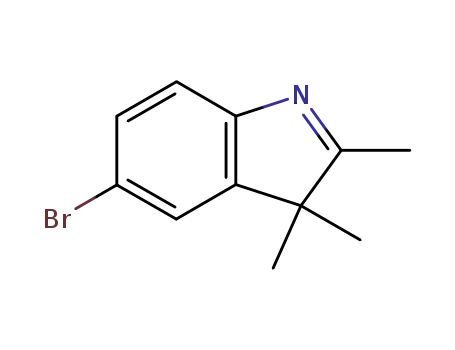 Molecular Structure of 54136-24-2 (2,3,3-TRIMETHYL-5-BROMO-3H-INDOLE)